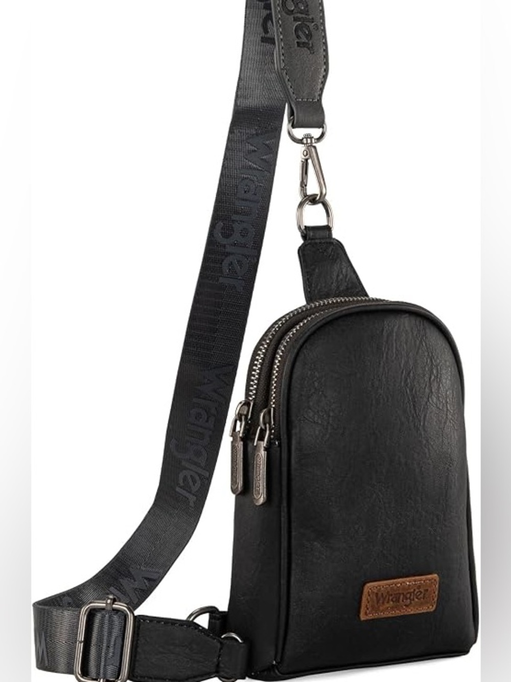 Wrangler Black Crossbody Sling Bag | Western Casual Utility
